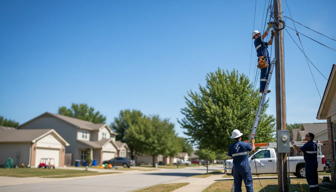 Residential electrician providing installation services in Thomasboro, IL